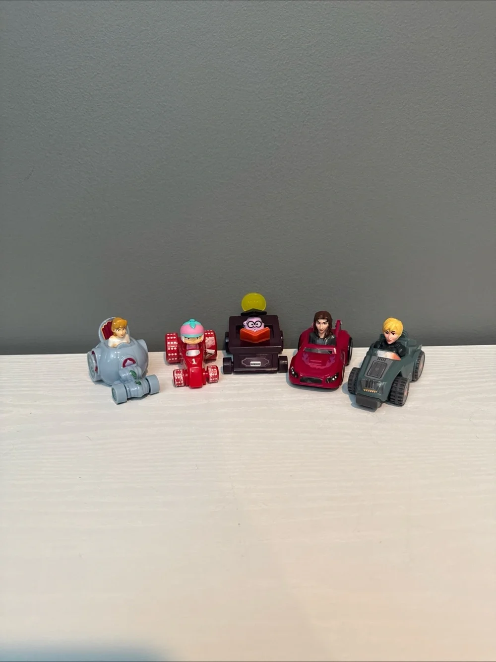 McDonald's Kids Character Vehicle Set - Red, Gray, Dark Gray, Burgundy, Pink